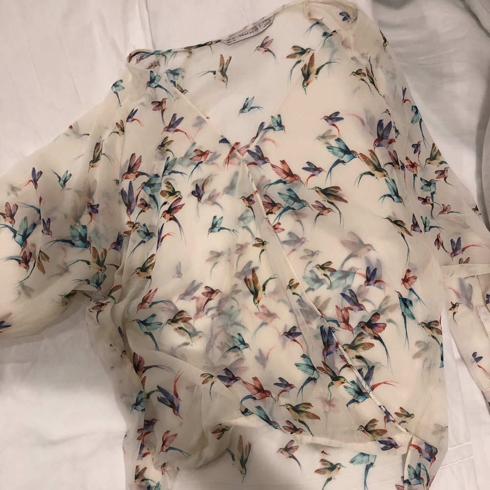 Zara Blouse with bird design